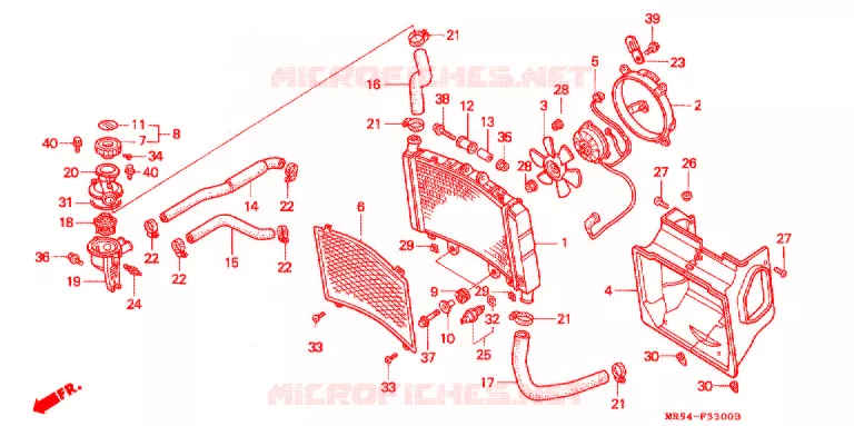 RADIATEUR Honda MOTO 800 PC800 1998  PC800W