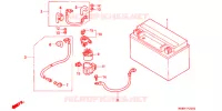 BATTERIE pour Honda RVF 400 With speed warning light de 1994