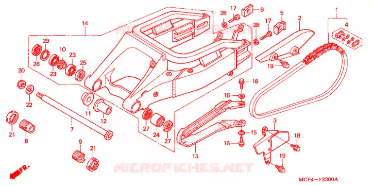BRAS OSCILLANT ('00/'01) Honda MOTO 1000 RC 2001  RVT1000R1