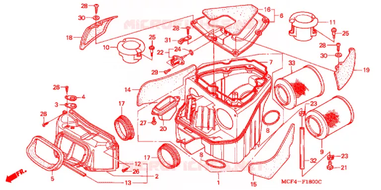 FILTRE A AIR Honda MOTO 1000 RC 2001  RVT1000R1