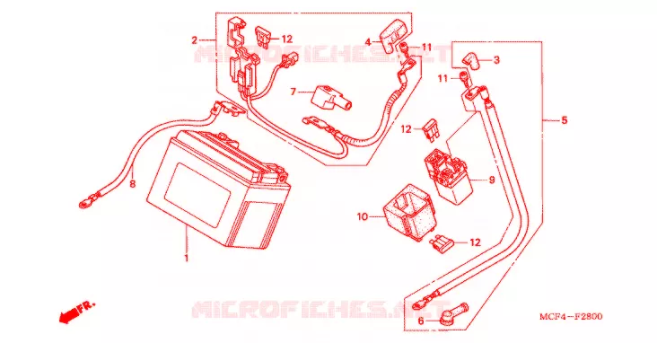BATTERIE Honda MOTO 1000 RC 2002  RVT1000R2