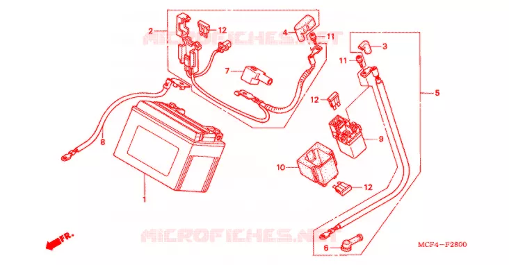 BATTERIE Honda MOTO 1000 RC 2003  RVT1000R3