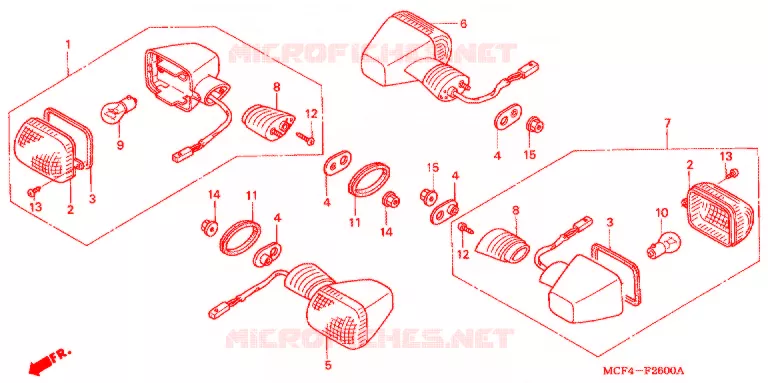CLIGNOTANT Honda MOTO 1000 RC 2003  RVT1000R3