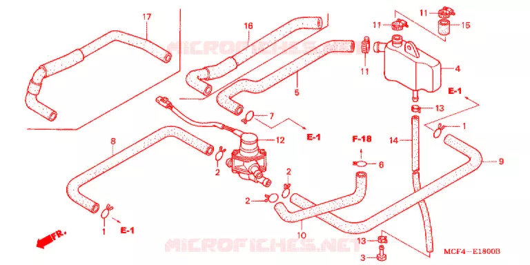 COMMANDE INJECTION D'AIR SOUPAPE Honda MOTO 1000 RC 2004  RVT1000R4