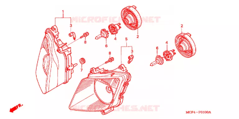 PHARE Honda MOTO 1000 RC 2004  RVT1000R4