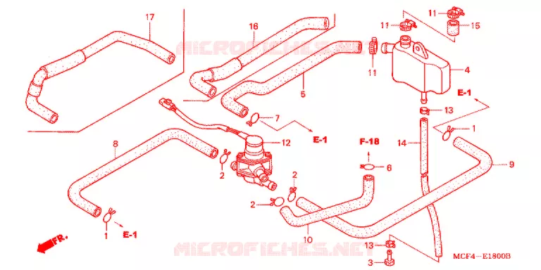 COMMANDE INJECTION D'AIR SOUPAPE Honda MOTO 1000 RC 2005  RVT1000R5