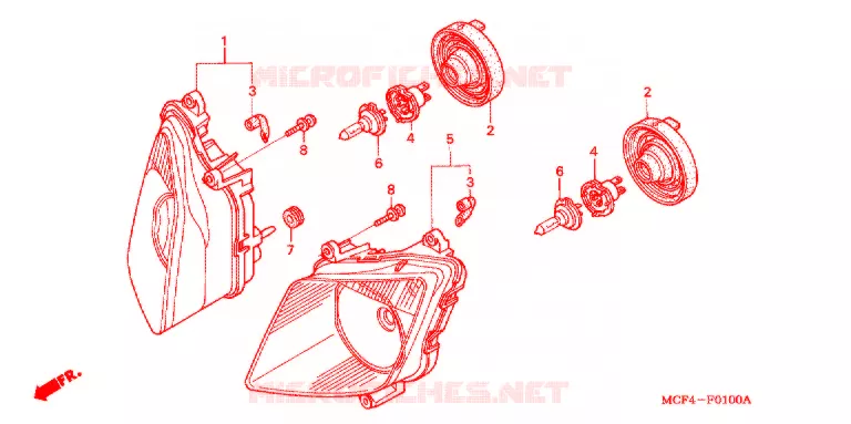 PHARE Honda MOTO 1000 RC 2005  RVT1000R5