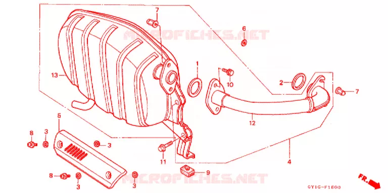 SILENCIEUX D'ECHAPPEMENT Honda SCOOTER 50 VISION 1993  SA502P