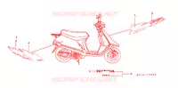 AUTOCOLLANTS (3) pour Honda VISION MET IN 50 de 1995
