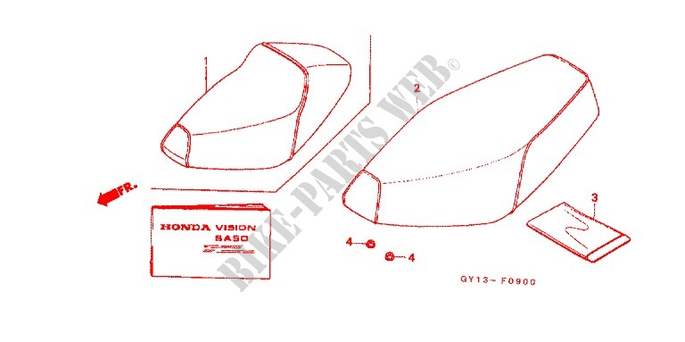 SELLE pour Honda VISION MET IN 50 de 1994