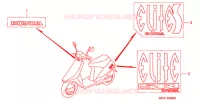 AUTOCOLLANTS pour Honda SA 50 ELITE S de 1999