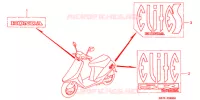 AUTOCOLLANTS pour Honda SA 50 ELITE SR de 1999