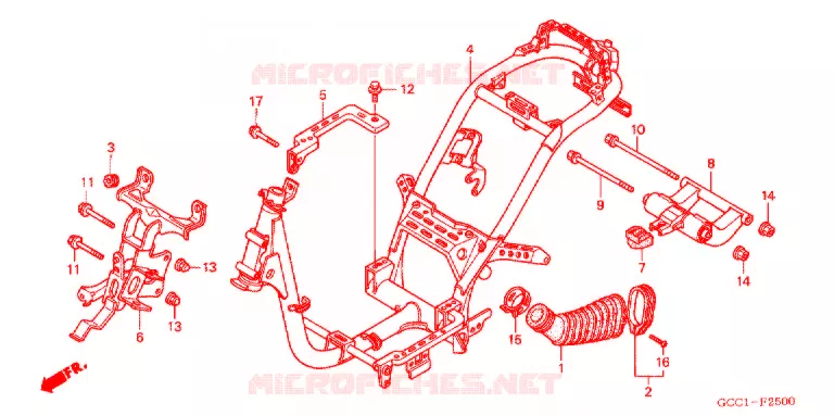CADRE Honda SCOOTER 100 SPACY 2003  SCR100WH3