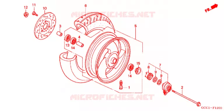 ROUE AVANT Honda SCOOTER 100 SPACY 2004  SCR100WH3