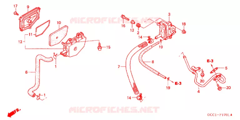 SOUPAPE D'AIR - FILTRE A AIR (ASV) Honda SCOOTER 100 SPACY 2003  SCR100WH3