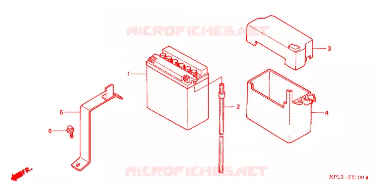 BATTERIE (SCV100CM2,5) Honda SCOOTER 100 ACTIVA 2003  SCV100CM2