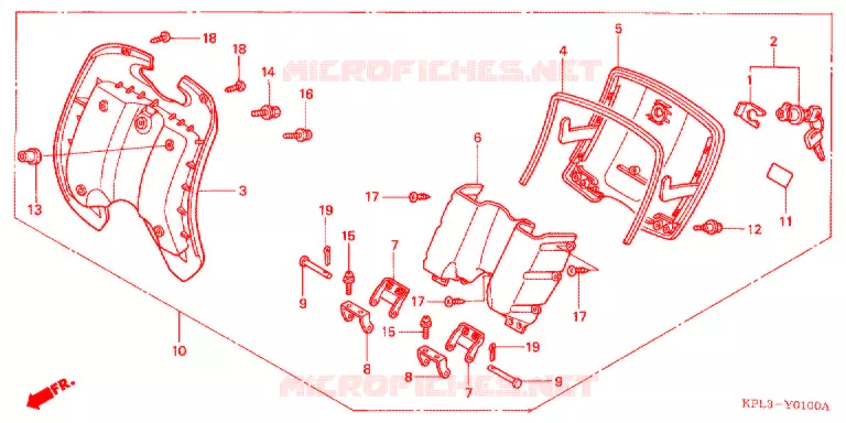 PROTEGE JAMBES (B) Honda SCOOTER 100 ACTIVA 2003  SCV100CM2
