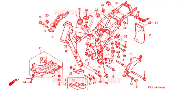 CADRE Honda MOTO 230 SL 2003  SL2301