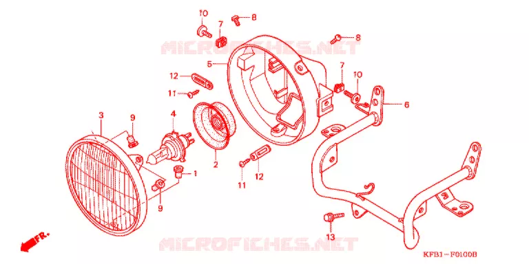 PHARE Honda MOTO 230 SL 2001  SL2301