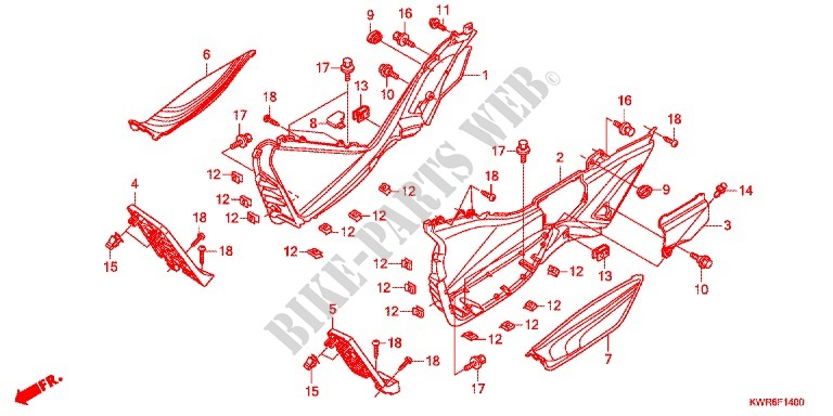 MARCHE PIEDS pour Honda FAZE 250 TYPE S de 2011