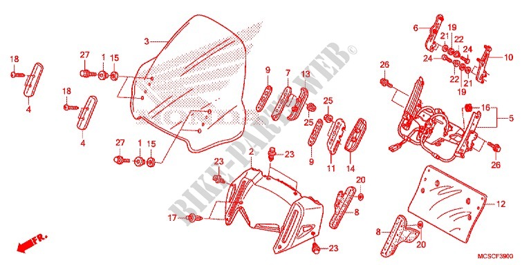 PARE BRISE pour Honda ST 1300 ABS de 2012
