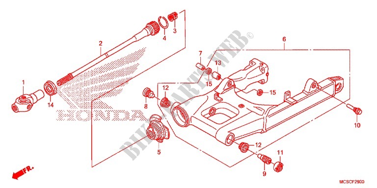 BRAS OSCILLANT pour Honda ST 1300 ABS de 2013