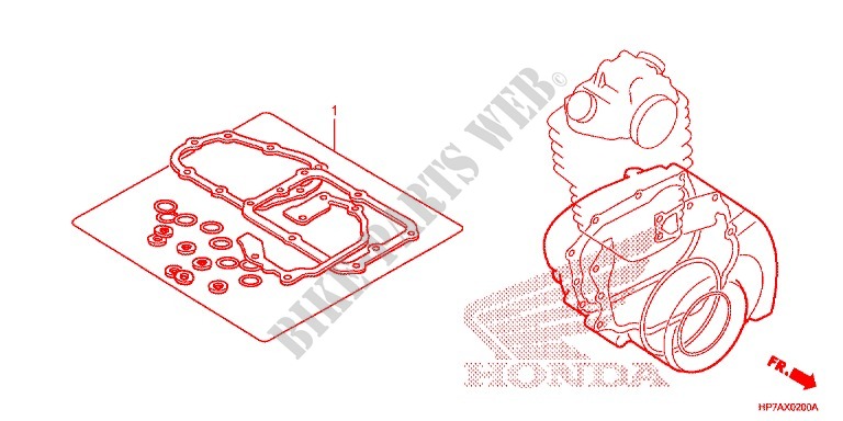 POCHETTE DE JOINTS B pour Honda FOURTRAX 420 RANCHER 4X4 AT de 2012