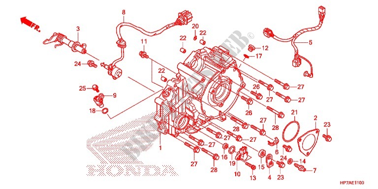 COUVERCLE DE CARTER MOTEUR pour Honda FOURTRAX 420 RANCHER 4X4 AT de 2013