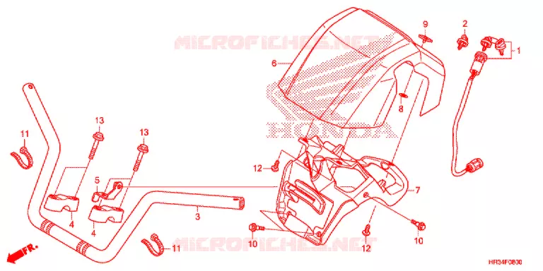 GUIDON Honda ATV 420 FOURTRAX 2014  TRX420FE1E