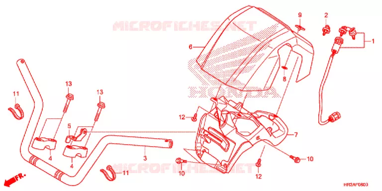 GUIDON Honda ATV 420 FOURTRAX 2015  TRX420FE1F