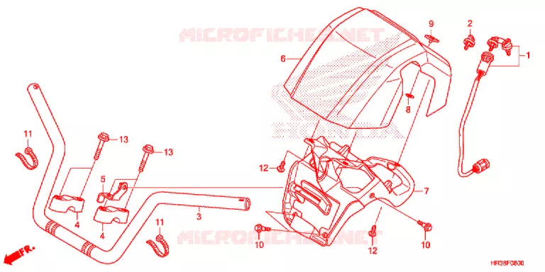 GUIDON Honda ATV 420 FOURTRAX 2016  TRX420FE1G