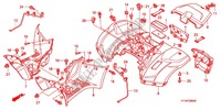 GARDE BOUE ARRIERE pour Honda FOURTRAX 420 RANCHER 4X4 Electric Shift CAMO de 2008