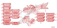 AUTOCOLLANTS pour Honda FOURTRAX 420 RANCHER 4X4 Manual Shift de 2014
