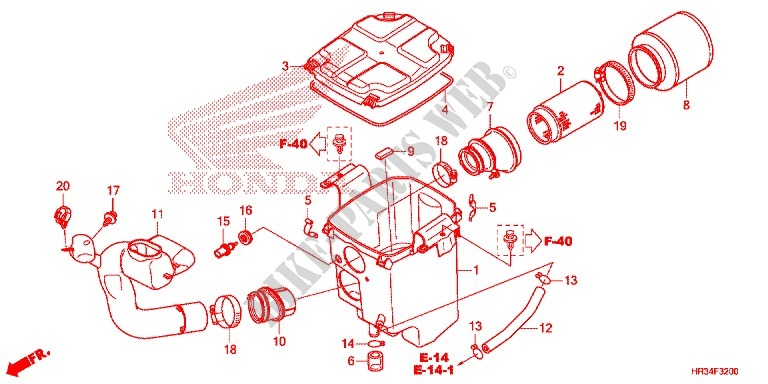 FILTRE A AIR pour Honda FOURTRAX 420 RANCHER 4X4 Manual Shift de 2014