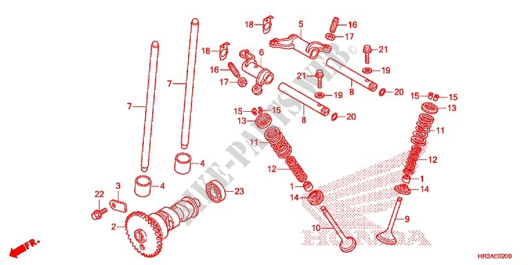 ARBRE A CAMES   SOUPAPE pour Honda FOURTRAX 420 RANCHER 4X4 Manual Shift CAMO de 2015
