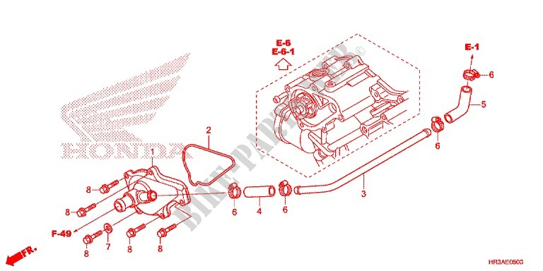 CARTER DE POMPE A EAU pour Honda FOURTRAX 420 RANCHER 4X4 Manual Shift CAMO de 2015