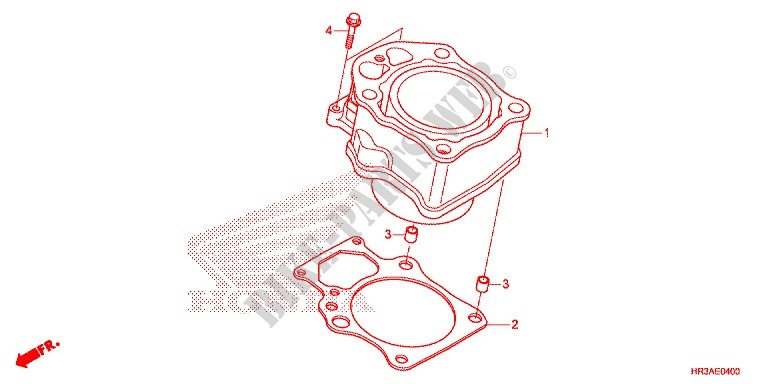 CYLINDRE pour Honda FOURTRAX 420 RANCHER 4X4 Manual Shift CAMO de 2015