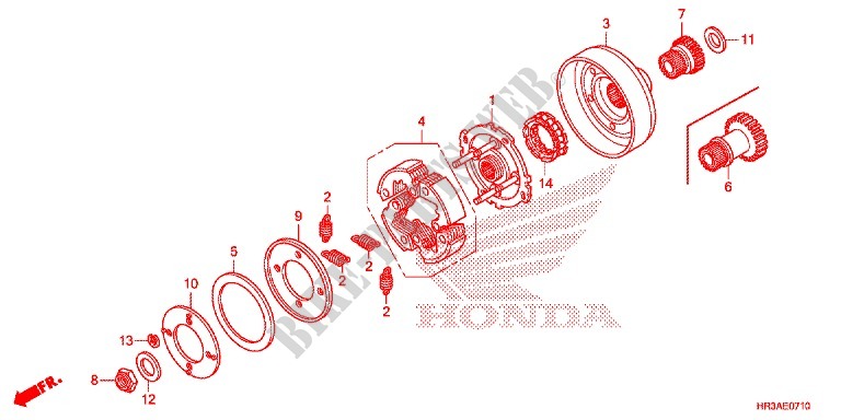 ROUE LIBRE DE DEMARREUR pour Honda FOURTRAX 420 RANCHER 4X4 Manual Shift CAMO de 2015