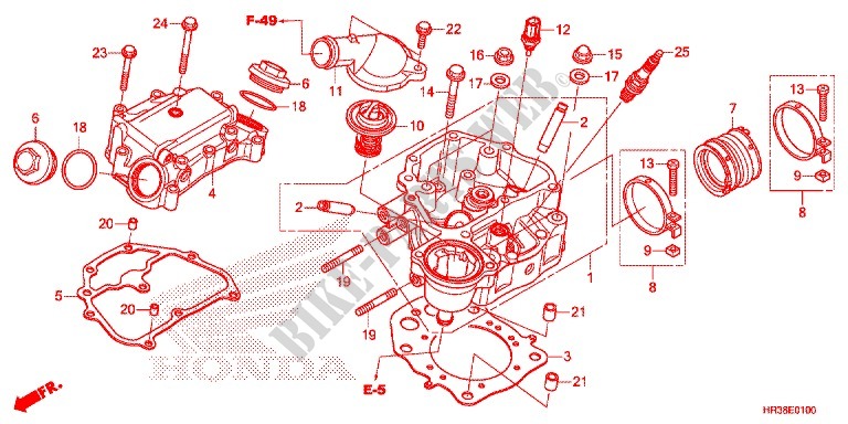 CULASSE pour Honda FOURTRAX 420 RANCHER 4X4 Manual Shift CAMO de 2016