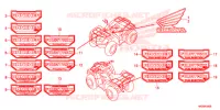AUTOCOLLANTS pour Honda FOURTRAX 420 RANCHER 4X4 Manual Shift de 2016