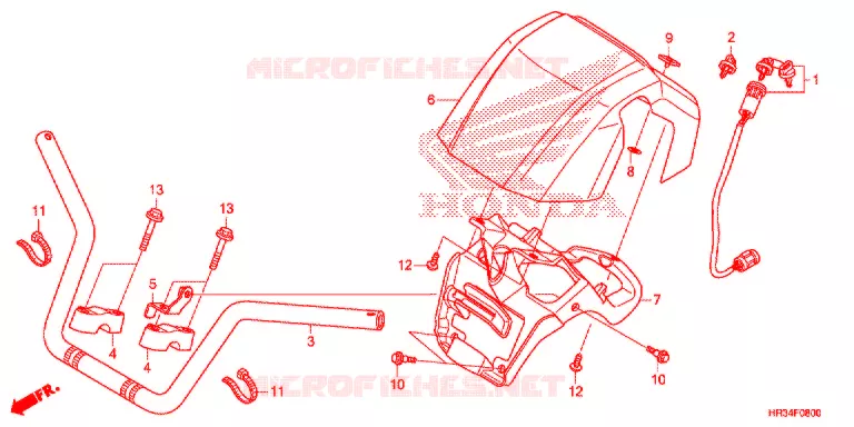 GUIDON Honda ATV 420 FOURTRAX 2014  TRX420FM2E