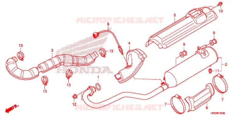SILENCIEUX D'ECHAPPEMENT Honda ATV 420 FOURTRAX 2016  TRX420FM2G