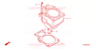 CYLINDRE pour Honda FOURTRAX 420 RANCHER 4X4 Manual Shift CAMO de 2007