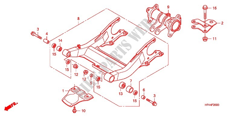 BRAS OSCILLANT pour Honda FOURTRAX 420 RANCHER 4X4 Manual Shift CAMO de 2007