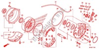 FLASQUE   MACHOIRES DE FREIN ARRIERE pour Honda FOURTRAX 420 RANCHER 2X4 Electric Shift de 2011