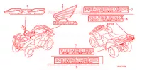 AUTOCOLLANTS pour Honda FOURTRAX 420 RANCHER 2X4 BASE de 2007