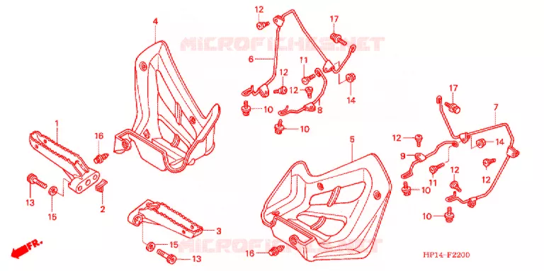 REPOSE PIED Honda ATV 450 FOURTRAX 2007  TRX450ER7