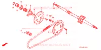 ARBRE DE ROUE ARRIERE   CHAINE SECONDAIRE pour Honda TRX 450 R SPORTRAX Electric Start de 2008