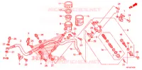 MAITRE CYLINDRE DE FREIN ARRIERE pour Honda TRX 450 R SPORTRAX Electric Start WHITE de 2009