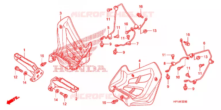 REPOSE PIED Honda ATV 450 FOURTRAX 2012  TRX450ERC